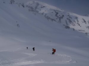 赤男山1800付近からの滑走